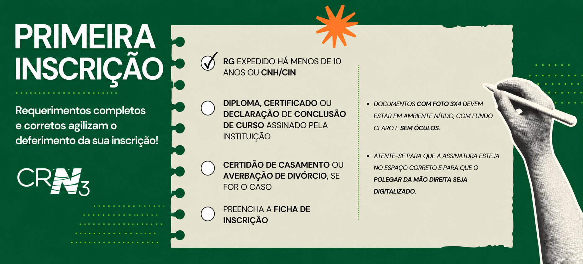 Primeira Inscrição!