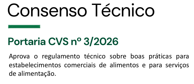 Consenso Técnico - Portaria CVS3 2026