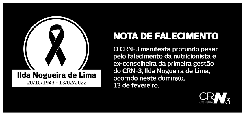 Nota de falecimento | Ilda Nogueira de Lima