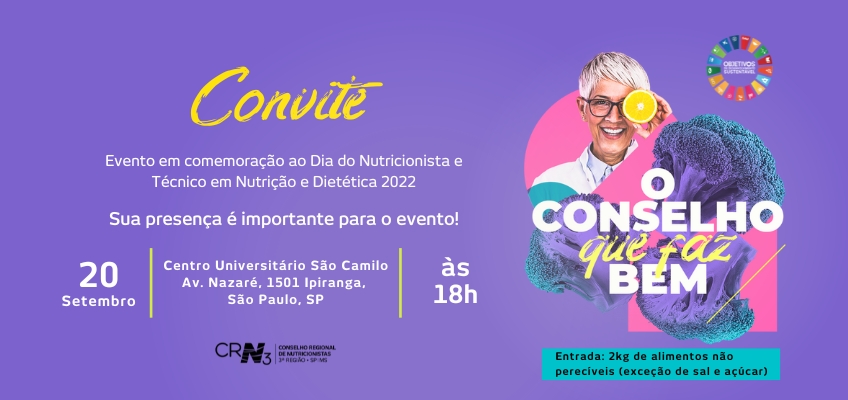 Comemoração do Dia do Nutricionista e Técnico em Nutrição e Dietética 2022