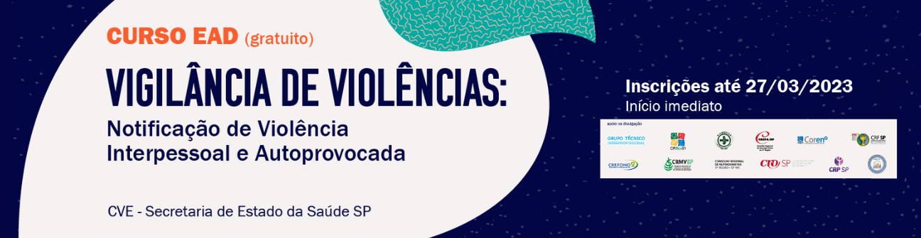 Inscrições abertas para o curso sobre vigilância de violência da SES-SP